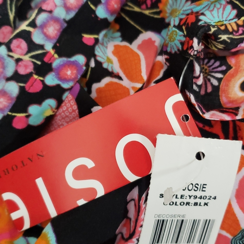 NATORI Floral Decoserie Happi Coat Robe sz S NEW - Picture 10 of 13